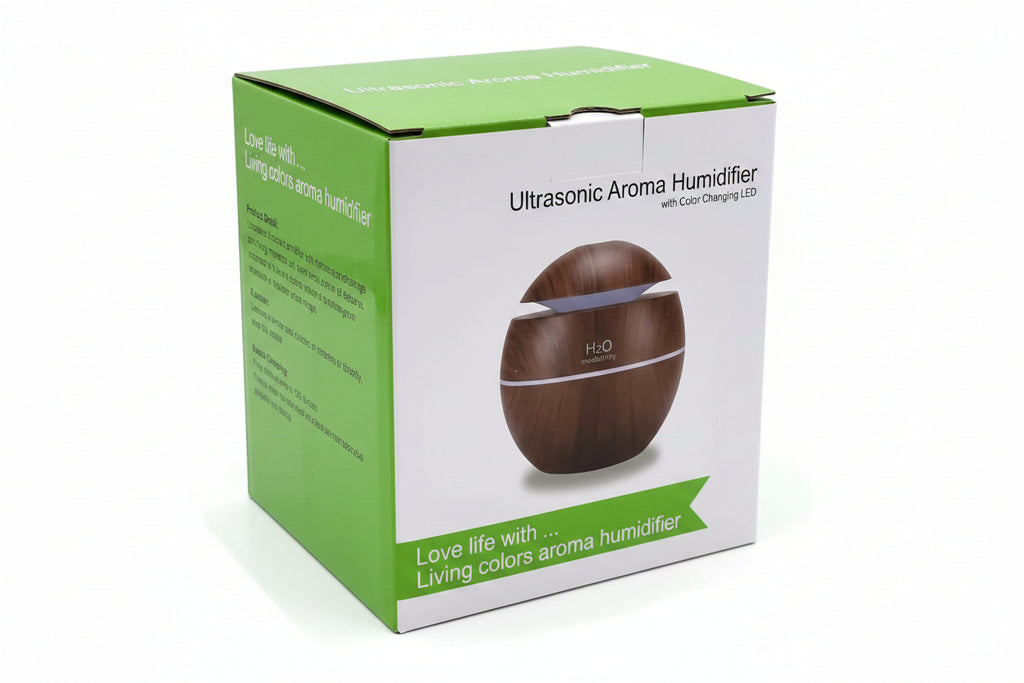 INTOOL STORE Wooden Ultrasonic Aroma Humidifier